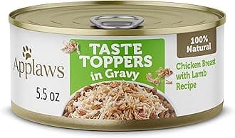 Taste Toppers, Grain-Free Dog Food Topper, Limited Ingredient, Chicken Breast with Lamb in Gravy (12 x 5.5oz Cans)