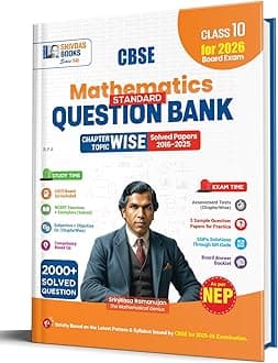 Shivdas CBSE Class 10 Mathematics Standard Chapterwise and Topicwise Question Bank with Previous Years Questions and Most-Probable CBQs for 2026 Board Exams (As per NEP) UPDATED