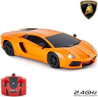 CMJ RC Cars™ Lamborghini Aventador LP700-4 Officially Licensed Remote Control Car 1:24 Scale Working Lights 2.4Ghz (Orange)