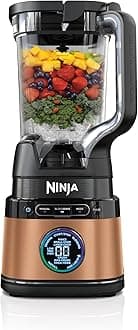 NINJA2-in-1 Detect Power Blender Pro & Single Serve, 1200W Blender With Jug, & 2x Single Serve Cups, Blend Smoothies, Chop Vegetables & Mix Frozen Drinks, Black/Copper, TB301UKCP