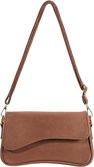 Shoulder Bag for Women Y2K Trendy Purse Vegan Leather Hobo Handbags Clutch Saddle Bag with 2 Removable Strap