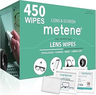 450 Pack Lens Cleaning Wipes, Pre-Moistened and Individually Wrapped Eyeglass Wipes, Glasses Cleaner for Eyeglasses, Camera Lens, Tablets, Phone, Computer Screen and Other Delicate Surfaces