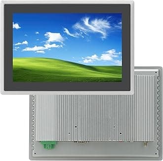 10.1 inch Capacitive Multi-Touchscreen Industrial Embedded Win-10 PC Monitor, IP65 Screen with 10 Points Touch Display, i5+RAM 4G+128G SSD, Integrated Phoenix2pin, HD-MI-Out & USB Ports