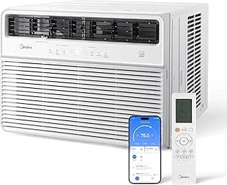 18,000 BTU Smart Inverter Window Air Conditioner with APP, Alexa Control, 208/230V AC Unit Cools up to 1,000 Sq. Ft, Quiet Operation, Energy Saving, Remote & Easy Installation Kit, White