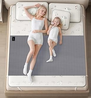 Grounding Sheets,for All Mattress Size,Organic Cotton + Silver Fiber,Grounding Sheets Sleeping Earth Grounded Mat, with Cord (35 * 90IN-Grey)