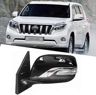 Driver Side Mirror Fit for 2012-2016 Toyota Land Cruiser Prado LC200 Side Mirror Replacement Side Mirror Assembly Rear View Mirror Accessories Turn Light,Electric Folding,Electric Adjustment,Heated