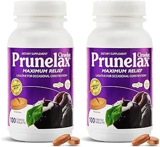 Maximum Relief - 200 Tablets Size - Laxative Tablets with Natural Senna for Occasional Constipation, Senna Extract, Vegan & Gluten-Free, Gentle Overnight Relief