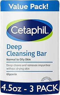 Cetaphil Deep Cleansing Face & Body Bar for All Skin Types (Pack of 3)