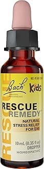 Bach RESCUE REMEDY KIDS Dropper 10mL, Natural Stress Relief, Homeopathic Flower Essence, Vegan, Gluten & Sugar-Free, Kid-friendly, Non-alcohol Formula