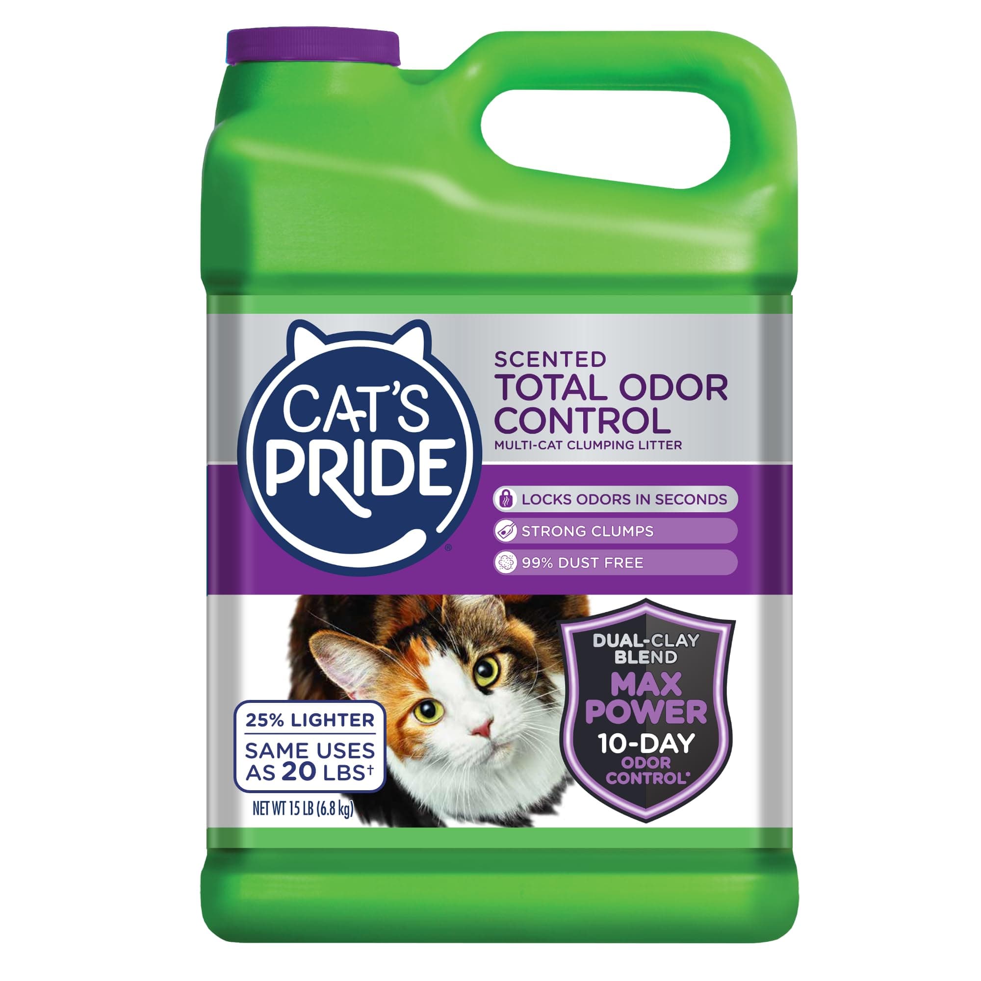 Cat's Pride Fresh and Light Multi-Cat Premium Clumping Litter Jug, 15-Pound by Cat's Pride