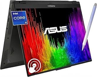 ASUS Vivobook S 16 Flip 16" WUXGA Touchscreen Laptop, Intel 14Cores i9-13900H, 1080p Webcam, Harman/Kardon, Wi-Fi 6E, Backlit KB, Win 11H, w/Pen (16GB RAM | 1TB SSD)