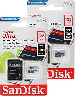 SanDisk 128GB X2 (256GB) MicroSD HC Ultra Uhs-1 Memory Card