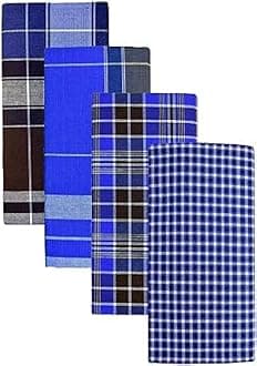 V STITCHED LUNGIES Cotton Lungis for Men,(Multi Colour)||Assorted Checks or Colors_2 Meter (4)