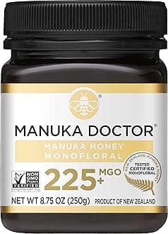 Manuka Doctor - MGO 225+ Manuka Honey Monofloral, 100% Pure New Zealand Honey. Certified. Guaranteed. Raw. Non-GMO (8.75 oz)