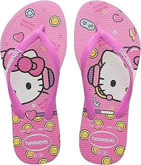 Slim Hello Kitty, Comfortable, Durable, and Lightweight Flip-Flops, Hello Kitty Print, Non-Slip Sole, Girls