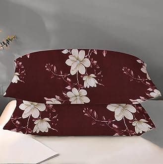 Prime Collections 160TC Pure Cotton Breathable Supersoft Wrinkelfree Double Flat Bedsheet with 2 Pillow Covers