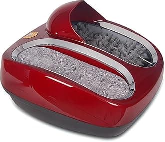Red,Wkantlaes Smart Boots Shoes Sole Water Brushing Machine, Fully Automatic Shoe Sole Cleaning Machine, Household Shoes Cleaning Equipment, Intelligent Automatic Induction Boot Shoe Cleaner