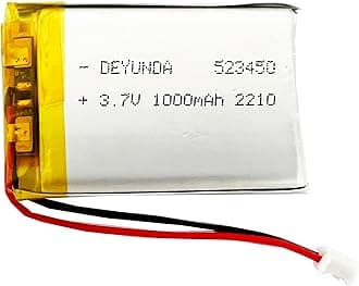 DCH 523450 Battery 3.7v 1000mah Rechargeable LI-PO Battery with JST Connector for Household Appliances
