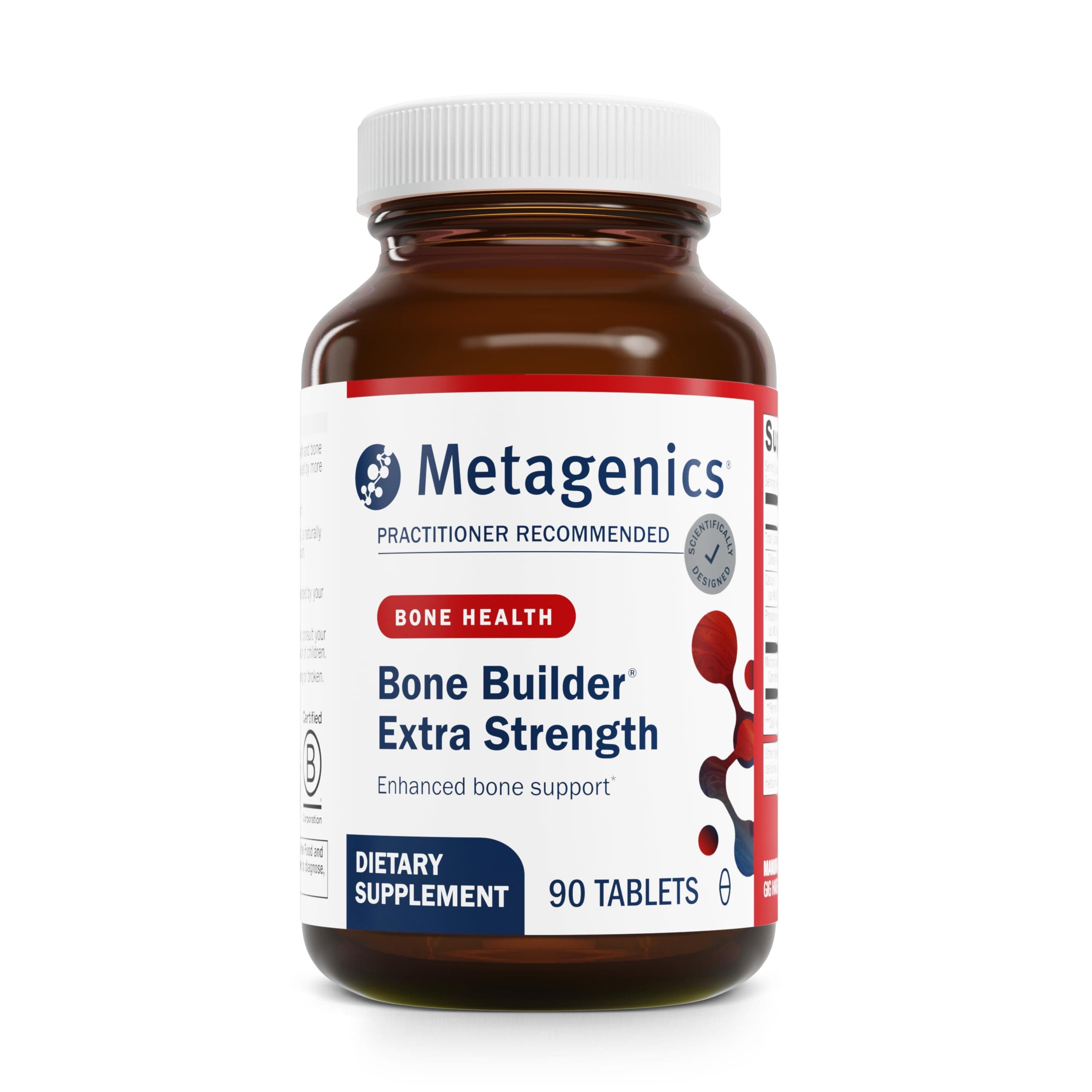 Metagenics Bone Builder Extra Strength - Microcrystalline Hydroxyapatite Concentrate (MCHC) with Calcium & Phosphorus - Supports Bone Density & Strength - Non-GMO & Gluten-Free - 90 Tablets