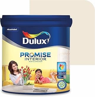 Dulux Promise Interior Emulsion Paint (1L, Almond Wisp) | Wall paint with Chroma Brite Technology for brighter longer-lasting colors | Rich finish | Anti-chalk | Water-based | 3-year warranty