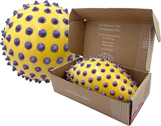 Edushape Sensory Ball for Baby - 7” Baby Ball That Helps Enhance Gross Motor Skills for Kids Aged 6 Months & Up - Pack of 1 Vibrant Colorful and Unique Textured Ball for Baby