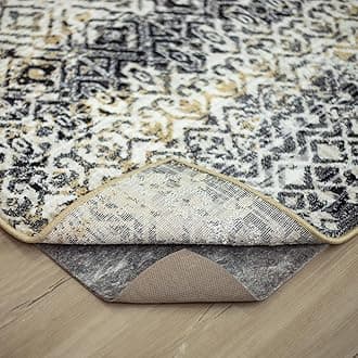 Mohawk Home 2' 2" x 10' Non Slip Grip Rug Pad 3/8" Thick Dual Surface Felt Cushion + Rubber Gripper - Safe for All Floors