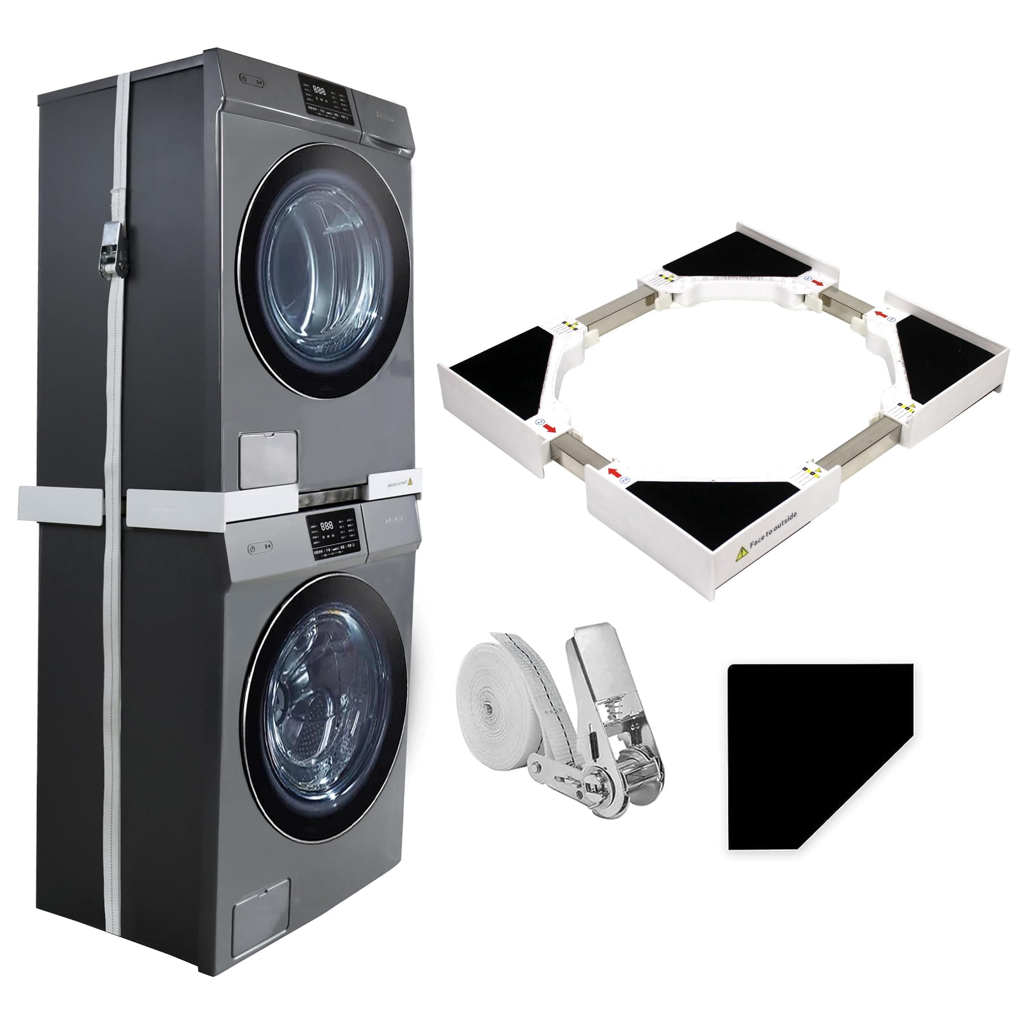 MaxWorks Stacking Kit for Washer and Dryer, Universal Stacking Kit for Washing Machine and Dryer