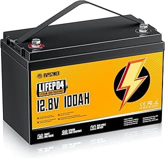 12V 100Ah LiFePO4 Battery, Built-in 100A BMS, 18000 Deep Cycles, 1280Wh, Low Temp Protection Lithium Iron Phosphate Battery for Home Energy, RV, Trolling Motor, Marine, Solar, Off-Grid
