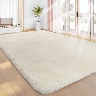Sour Lemon Rugs Living Room 240x340cm, Cream Area Rugs for Bedroom, Washable Anti Slip Extra Large Shaggy Soft Rug Fluffy Modern Floor Carpets Mat Beside Carpet for Kids Living Room