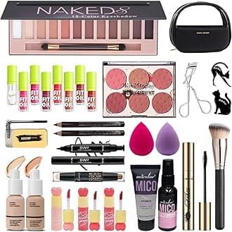 All in One Full Makeup Kit for Women, Makeup Set for Women&Beginner,Eyeshadow, Foundation, Lipsticks, Eyeliner, Mascara, Brow Soap Make Up Gift Set for Women Teen Makeup Kit For Girl (A2-02N)