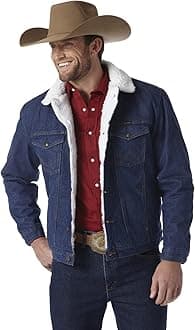 Men's Cowboy Cut Western Lined Denim Jacket