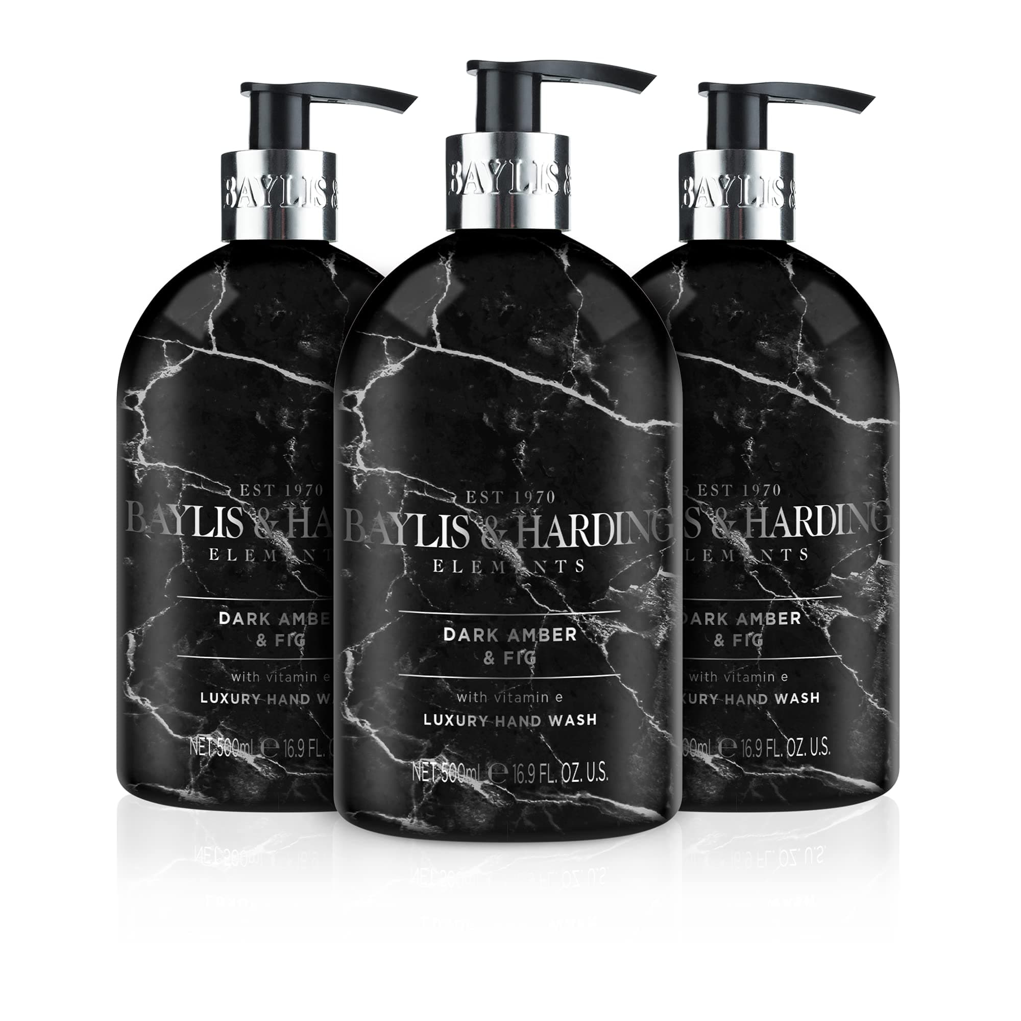 Dark Amber & Fig Elements Hand Wash, 500 ml (Pack of 1) - Vegan Friendly