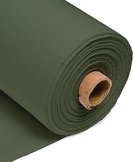 Olive 100% Cotton Plain Fabric – 60 Inch 150cm Wide 150GSM Material - Sewing, Dressmaking, Quilting, Curtain Linings, Pillowcases & Totes by Discount Fabrics LTD - 5Metre