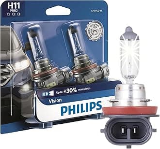 H11 Vision Upgrade Headlight Bulb With Up To 30% More Vision, 2 Pack