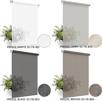 HILADUO Customized Solar Screen Roller Shade Blinds with Remote-Controlled Motorized Operation, High Visibility, Made in The USA