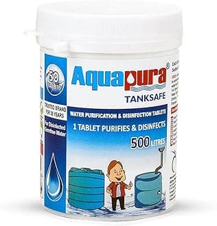 Aquapura Water Purification Tablets, Each Tablet for 500 litres, 50 Tablets P...