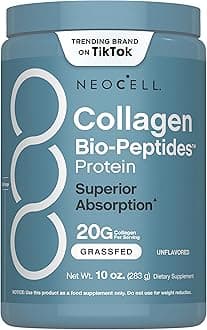 NeoCell Collagen Bio-Peptides Powder | 10oz | Super Hair, Skin, and Nails | Superior Absorption | Grassfed Protein Supplement | Advanced with 18 Essential Amino Acids