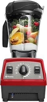 Propel Series 750 Blender with Four Blending Programs, Self-Cleaning Program, Professional-Grade Blender for Smoothies, Soups and More, Stainless-Steel Blades, 64 Oz Container, Red