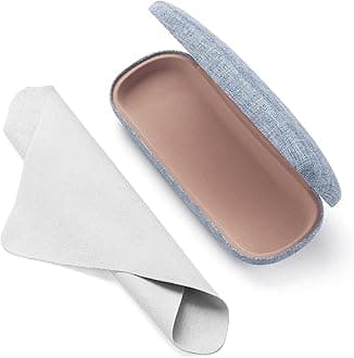 Marvolia Glasses Case Hard Shell Eyeglasses Case Linen Fabrics Protective Case for Sunglasses Eyeglasse for Men Women