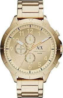 Men's Chronograph, Gold-Tone Stainless Steel Watch, AX1752