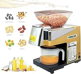 HAKURA H2O-2B Comfort Oil Extractor Oil Maker Press Machine For Home (Gold, Silver, 560 Watts)