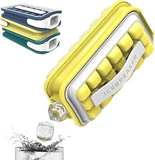 POP - The Sanitary Ice Tray for Freezer - Disassemble this Silicone Ice Cube Tray With Lid for Easy Cleaning - ice cube maker makes 18 ice cubes