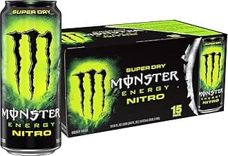 Energy Nitro Super Dry, Maximum Strength, Energy Drink, 16 ounce, (Pack of 15)