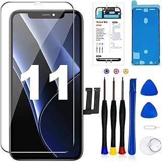 for iPhone 11 LCD Screen Replacement Kit 6.1inch, 3D Touch LCD Display Digitizer Assembly with Repair Tools+Screen Protector Compatible iPhone 11 Screen Replacement (Model A2111, A2223, A2221)6.1inch