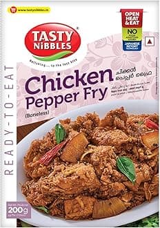 TASTY NIBBLES Chicken Pepper Fry 200GM Pouch [Pack of 1]