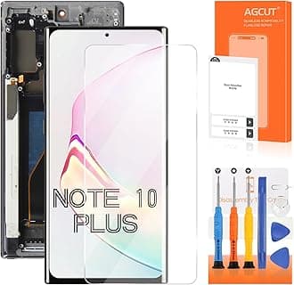 OLED for Samsung Galaxy Note 10 Plus Screen Replacement LCD Display Touch SM-N975F SM-N975U LCD Digitizer Touch Assembly Black with Frame+Installation Video(Support Fingerprint)