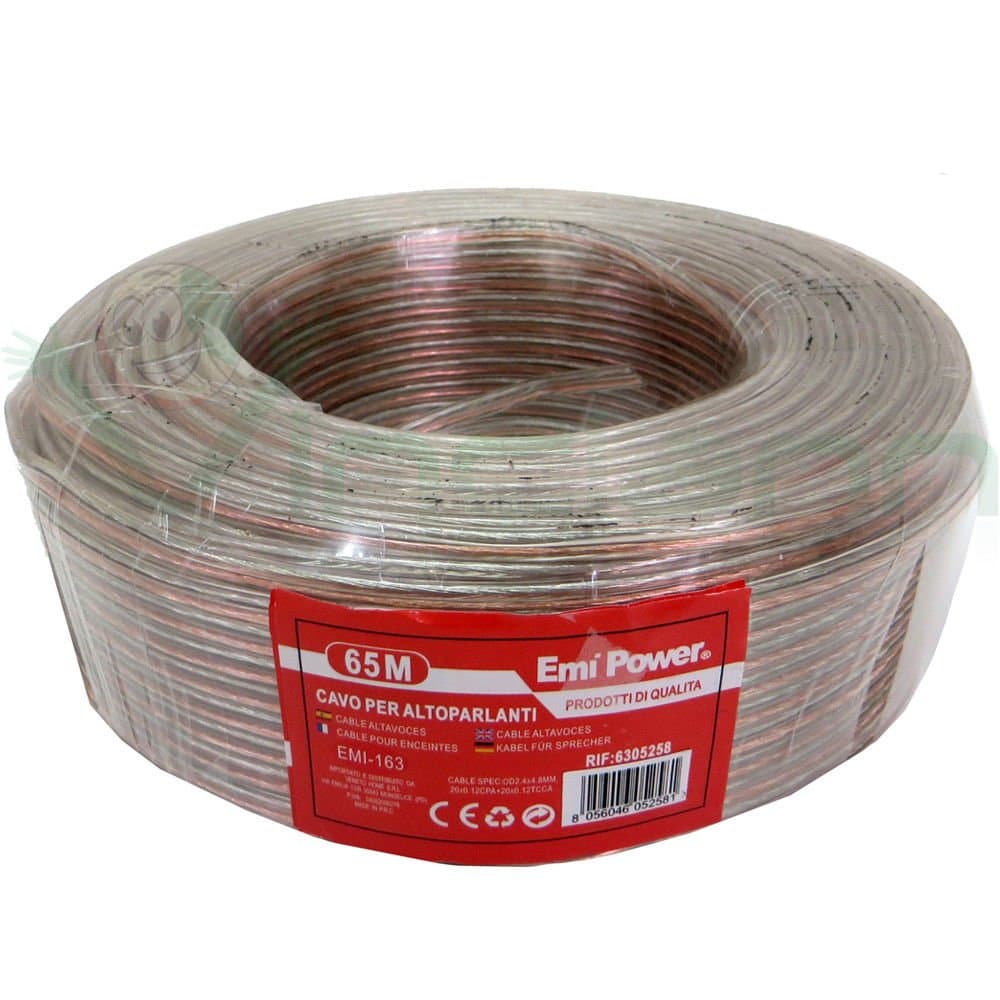 Roll 65 m Bipolar Diffusion Speakers Audio Speaker Reel Speaker Cable Wire