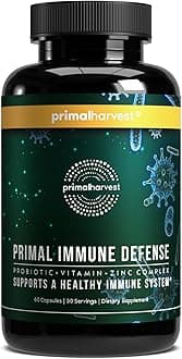 Immune Defense - 60CT Immune Support Supplement, Wellness Formula with Pre and Probiotics LA-14 (Lactobacillus Acidophilus) Vitamin C, Zinc, Vitamin D3, K, B6 - Immune Booster