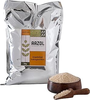 Unpolished Indrayani Rice - 5kg | Sticky Rice | Perfect for Asian Dishes | Naturally Aromatic | Hand Pounded Native Variety