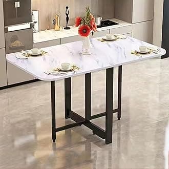 Folding Dining Table, Drop Leaf Dining Table, Extendable Kitchen Table, Space Saving Dining Table, for Kitchen, Bedroom, Living Room (Color : G, Size : 120cm)